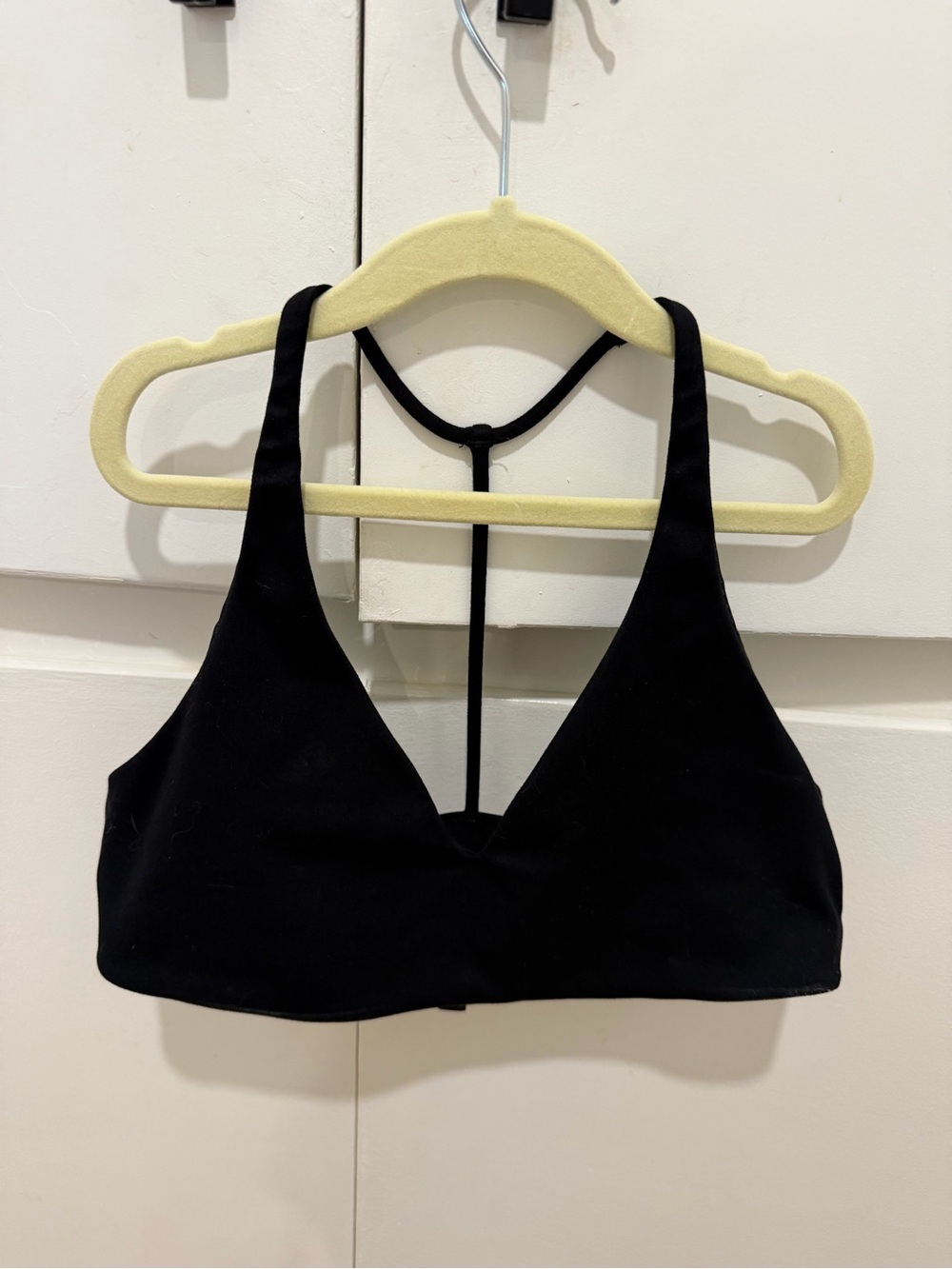 Victoria Secret Cotton Black T-Back Bralette/ Sports Bra EXCELLENT CONDITION